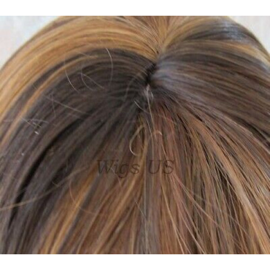 LF RITZ | Dark Auburn Mix Classic Bob Lace Trim Wig Bangs P4/27/30