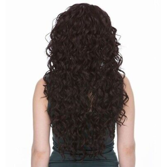 LF LACEY | Burgundy Lace Front Wig Long Layered Curls Heat OK 99J 