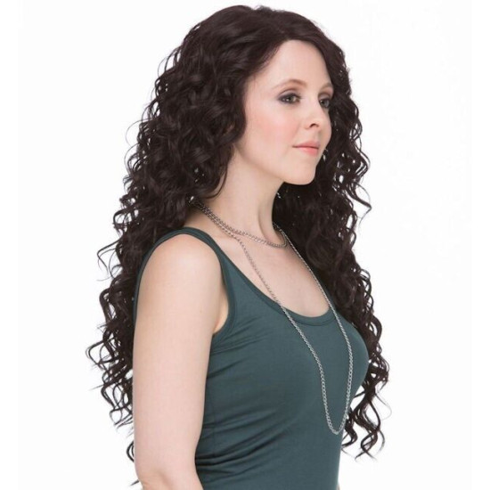 LF LACEY | Burgundy Lace Front Wig Long Layered Curls Heat OK 99J 