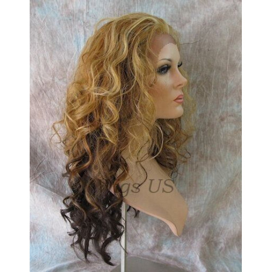LF ISABELLA | Lace Front Wig COLOR CHOICE Long Layered HEAT OK Spiral Curls 
