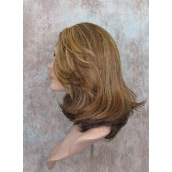 LF CHERISH | Medium Brown Mix Lace Front Wig Long Layered Bob No Bangs