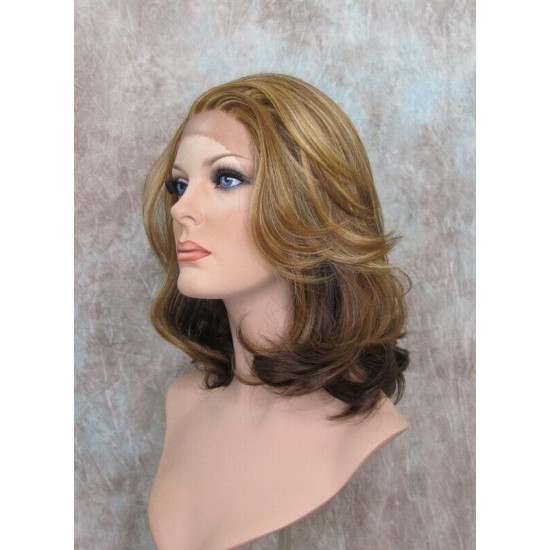 LF CHERISH | Medium Brown Mix Lace Front Wig Long Layered Bob No Bangs