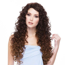 LF SPRING | Lace Front Wig COLOR CHOICE Long Curls Pin with Part HEAT OK 
