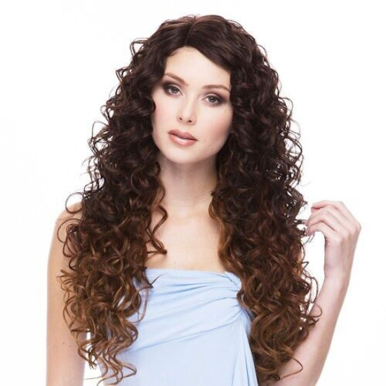 LF SPRING | Lace Front Wig COLOR CHOICE Long Curls Pin with Part HEAT OK 
