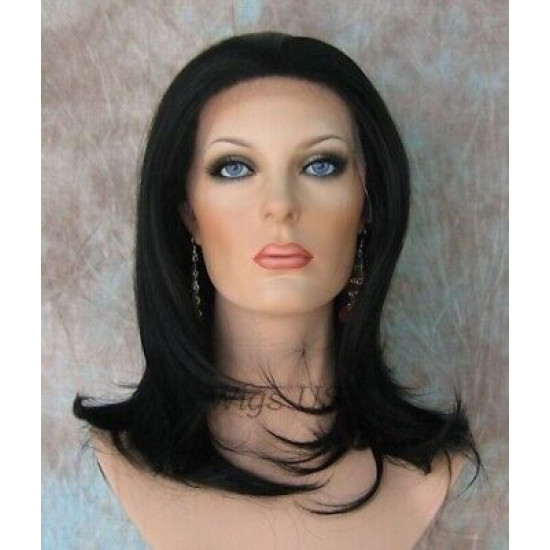 LF PEARL | Black Auburn Mix Lace Front Wig Face Frame Layers HEAT OK FS1B/30 