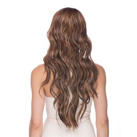 LF LAUREL | Lace Front Wig COLOR CHOICE Long Tousled Waves Sepia HEAT OK 