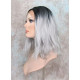 LF HATTIE | Dark Root Gray Lace Front Wig HEAT OK Lob Style Loose Beach Waves 