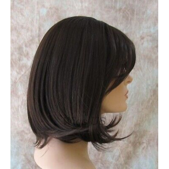 LF RITZ | Dark Brown Mix Classic Bob Lace Trim Wig Bangs FS4/30
