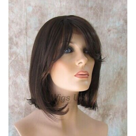 LF RITZ | Dark Brown Mix Classic Bob Lace Trim Wig Bangs FS4/30