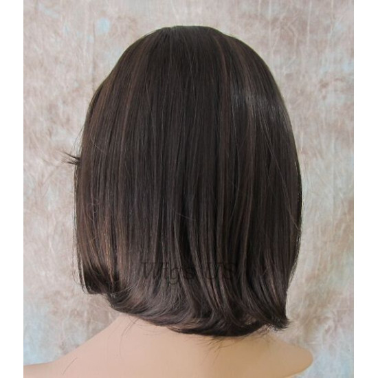 LF RITZ | Dark Brown Mix Classic Bob Lace Trim Wig Bangs FS4/30