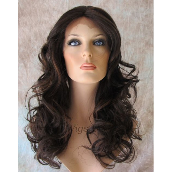 LF FAME | Lace Trim Wig HEAT OK Long Layers Curls Bangs Wigs US FS4/30 