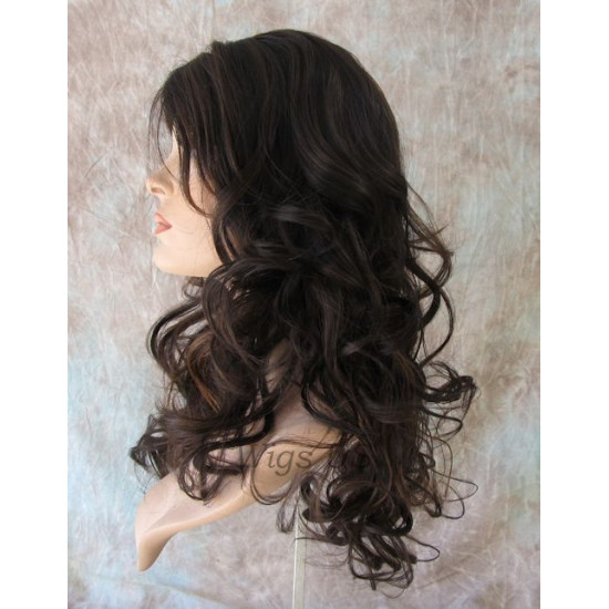 LF FAME | Lace Trim Wig HEAT OK Long Layers Curls Bangs Wigs US FS4/30 
