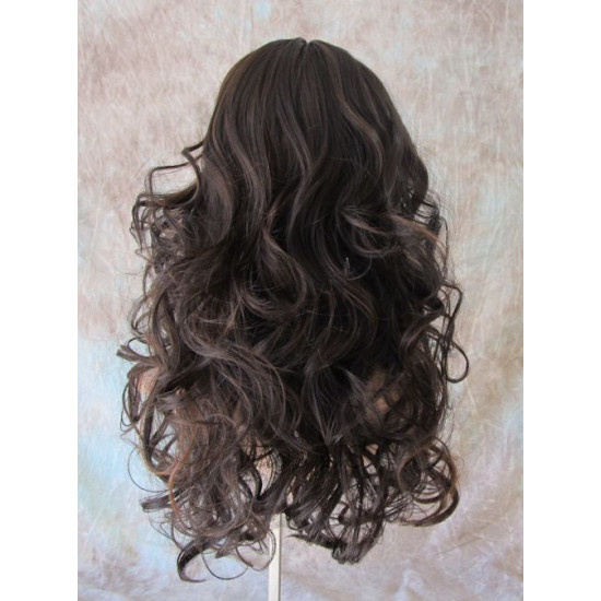 LF FAME | Lace Trim Wig HEAT OK Long Layers Curls Bangs Wigs US FS4/30 