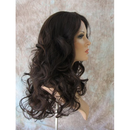 LF FAME | Lace Trim Wig HEAT OK Long Layers Curls Bangs Wigs US FS4/30 