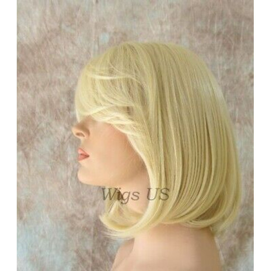 LF RITZ | Light Blonde Classic Bob Lace Trim Wig Shoulder Length Bangs 613