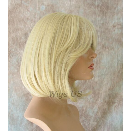 LF RITZ | Light Blonde Classic Bob Lace Trim Wig Shoulder Length Bangs 613