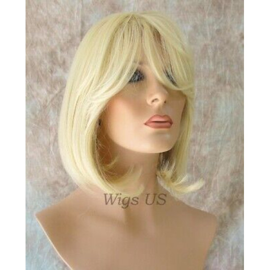 LF RITZ | Light Blonde Classic Bob Lace Trim Wig Shoulder Length Bangs 613