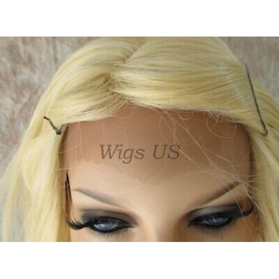 LF RITZ | Light Blonde Classic Bob Lace Trim Wig Shoulder Length Bangs 613