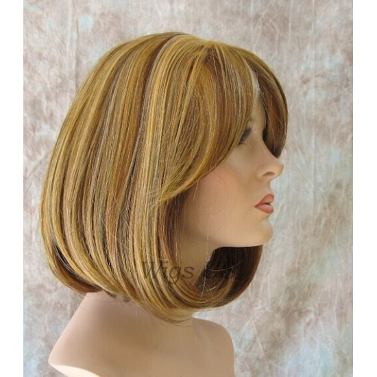 LF RITZ | Auburn Mix Classic Bob Lace Trim Wig Bangs F2014