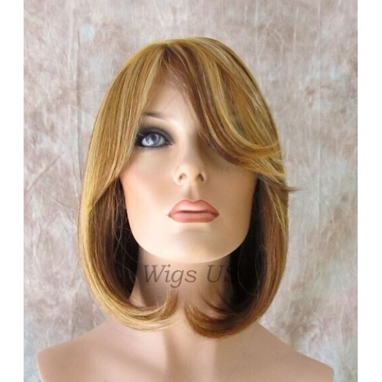 LF RITZ | Auburn Mix Classic Bob Lace Trim Wig Bangs F2014