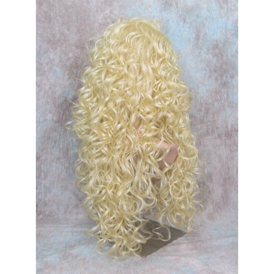 LF SPRING | Light Blonde Lace Front Wig HEAT OK Long Curls Pin with Part