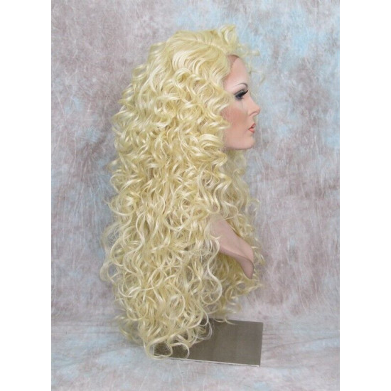 LF SPRING | Light Blonde Lace Front Wig HEAT OK Long Curls Pin with Part