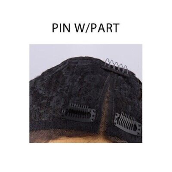 LF SPRING | Light Blonde Lace Front Wig HEAT OK Long Curls Pin with Part