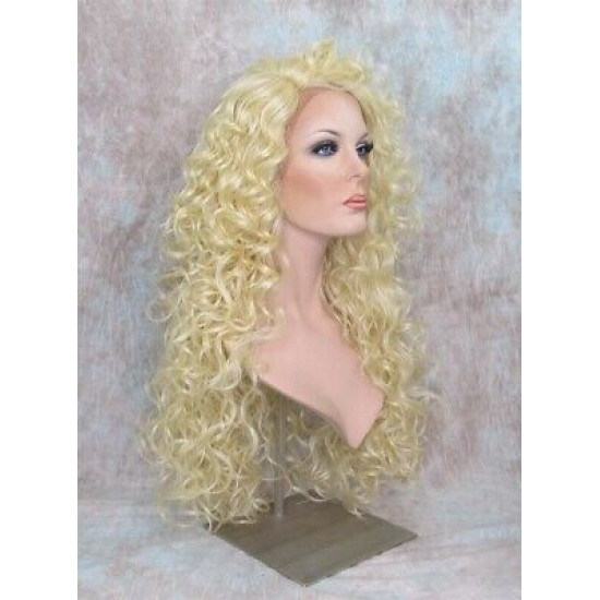 LF SPRING | Light Blonde Lace Front Wig HEAT OK Long Curls Pin with Part