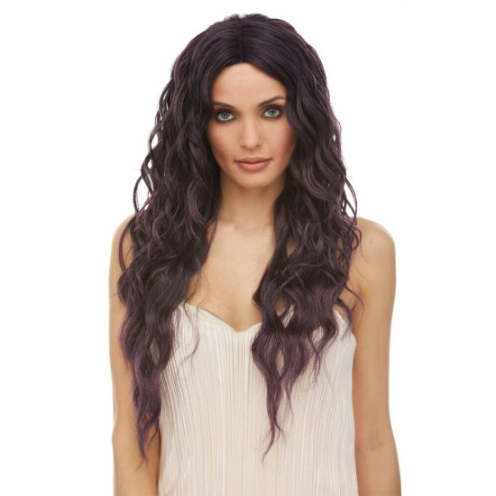 LF RUNE | Black Ombre Lace Front Wig HEAT OK Long Waves Center Part
