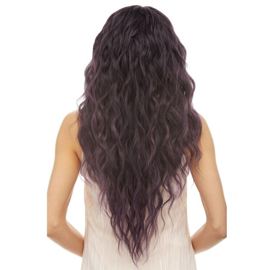 LF RUNE | Black Ombre Lace Front Wig HEAT OK Long Waves Center Part