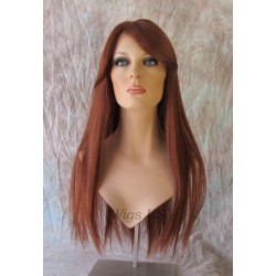LF INNOCENT | Lace Trim Wig COLOR CHOICE Straight Swept Bangs HEAT OK 