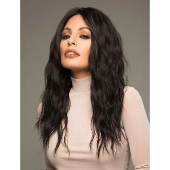 KELL | Natural Black Lace Front Wig Waves Part HEAT OK | Forever Young 