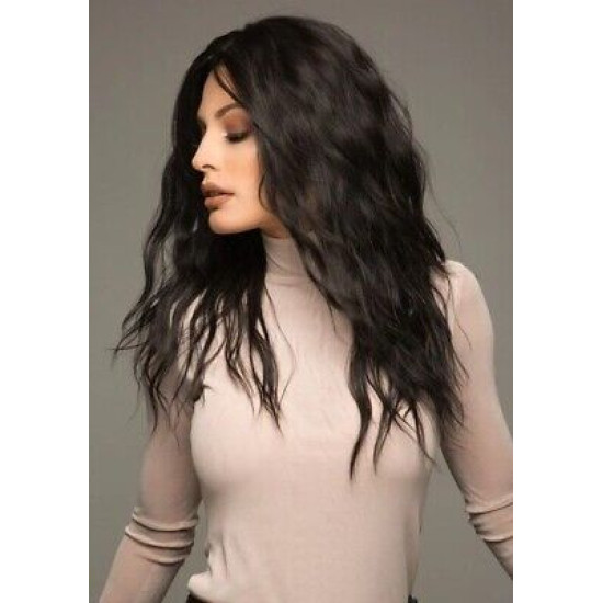 KELL | Natural Black Lace Front Wig Waves Part HEAT OK | Forever Young 