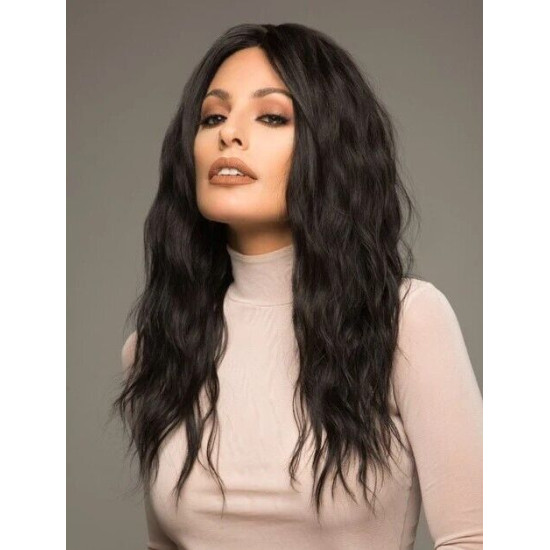 KELL | Natural Black Lace Front Wig Waves Part HEAT OK | Forever Young 