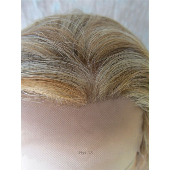 LF CHAMPAGNE | Extra Long Lace Front Wig Medium Brown Mix 28" Curls Heat OK 