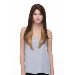 LF RESPECT | Medium Brown Long Straight Layers C Part Lace Front Wig Cookie