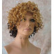 LF MONIQUE | Blonde over Brown Lace Trim Wig Short Sexy Curls HEAT OK F2032 