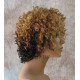 LF MONIQUE | Blonde over Brown Lace Trim Wig Short Sexy Curls HEAT OK F2032 