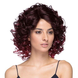 LF SHIRLEY | Burgundy Ombre Lace Front Wig Waves On Top Curls 
