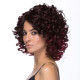 LF SHIRLEY | Burgundy Ombre Lace Front Wig Waves On Top Curls 