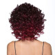 LF SHIRLEY | Burgundy Ombre Lace Front Wig Waves On Top Curls 