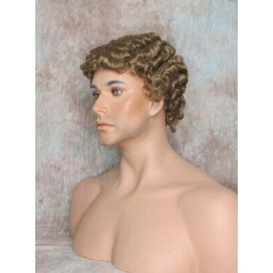 JUSTIN | Medium Blonde Short Tight Curls Men's Wigs 
