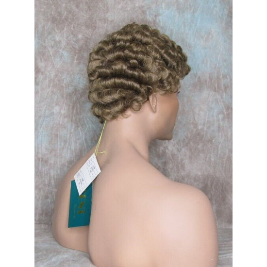 JUSTIN | Medium Blonde Short Tight Curls Men's Wigs 