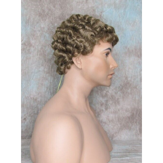 JUSTIN | Medium Blonde Short Tight Curls Men's Wigs 