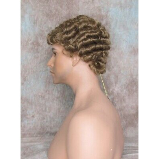 JUSTIN | Medium Blonde Short Tight Curls Men's Wigs 