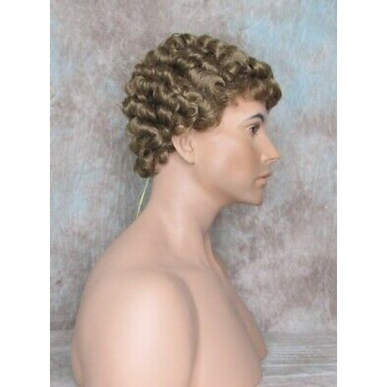 JUSTIN | Medium Blonde Short Tight Curls Men's Wigs 
