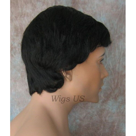 EDWARD | New Look Natural Black Mens Wig Short Layered Style Left Side Part