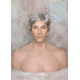 EDWARD | Medium Gray Mens Wig Short Layered Style Left Side Part