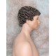 JUSTIN | Chestnut Brown Gray Men's Wig Short Tight Curls "Will Ferrell Style"