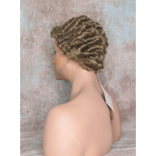 JUSTIN | Light Brown 75% Gray Short Tight Curls Men's Wigs 